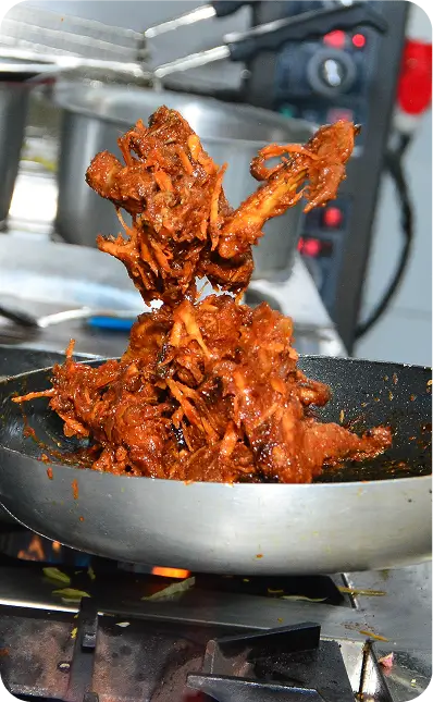 Fresh meal preparation at Bustani Tulivu resort kitchen Bungoma