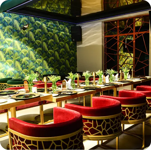 Evening dining ambiance at Bustani Tulivu resort restaurant Kenya