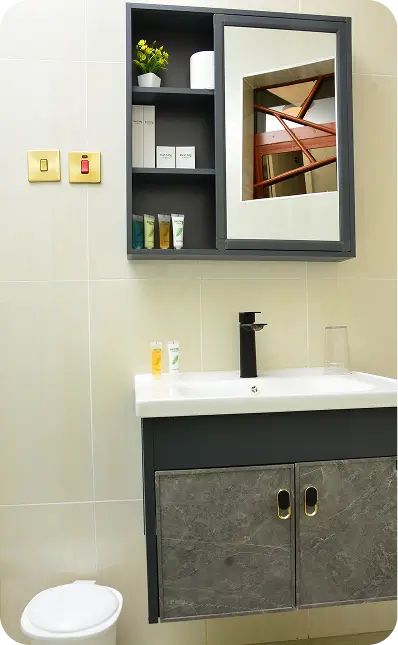 Modern bathroom amenities in Bustani Tulivu luxury cottage