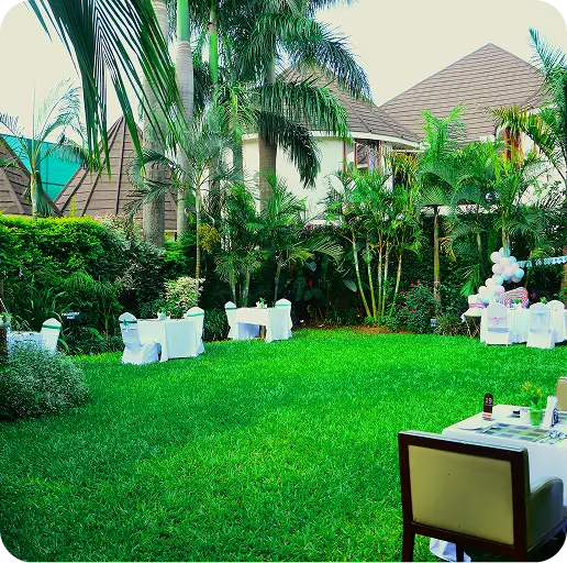 Garden events space at Bustani Tulivu resort Bungoma County Kenya
