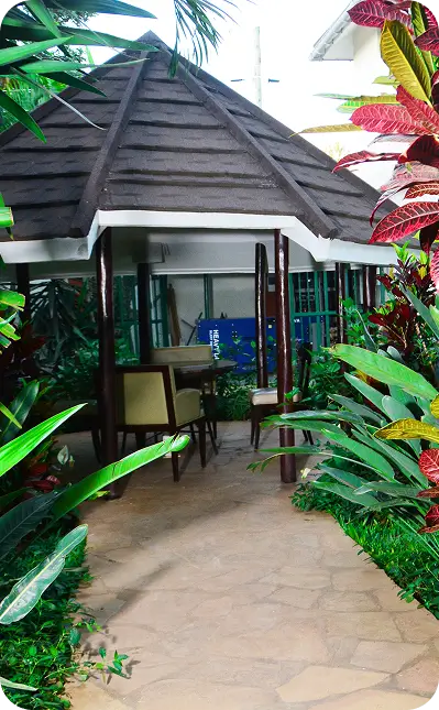 Garden event space and gazebo at Bustani Tulivu Bungoma