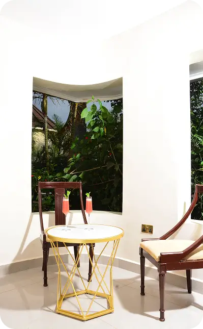Private cottage terrace at Bustani Tulivu resort Bungoma County
